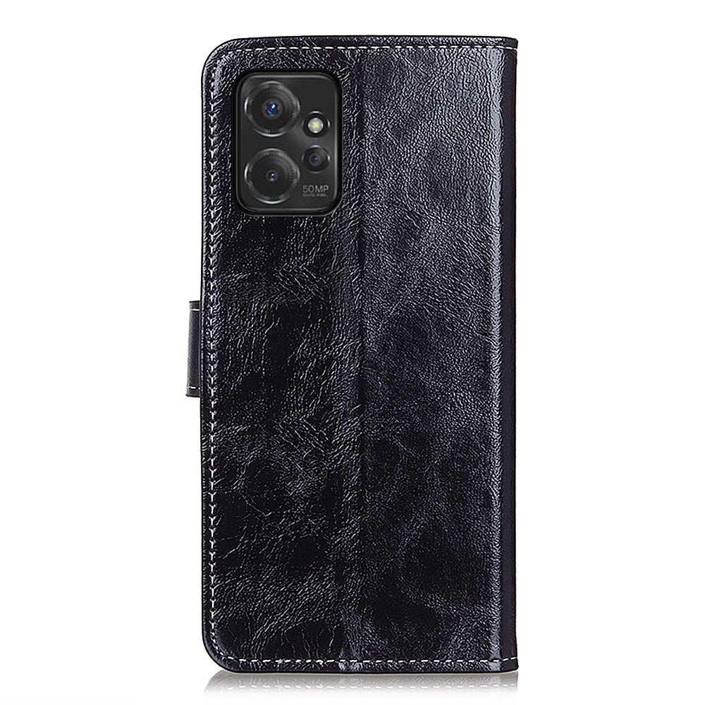 For Motorola Moto G Power 5G Wallet Stand Phone Leather Case Retro Crazy Horse Texture Phone Cover