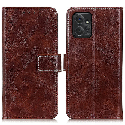 For Motorola Moto G Power 5G Wallet Stand Phone Leather Case Retro Crazy Horse Texture Phone Cover
