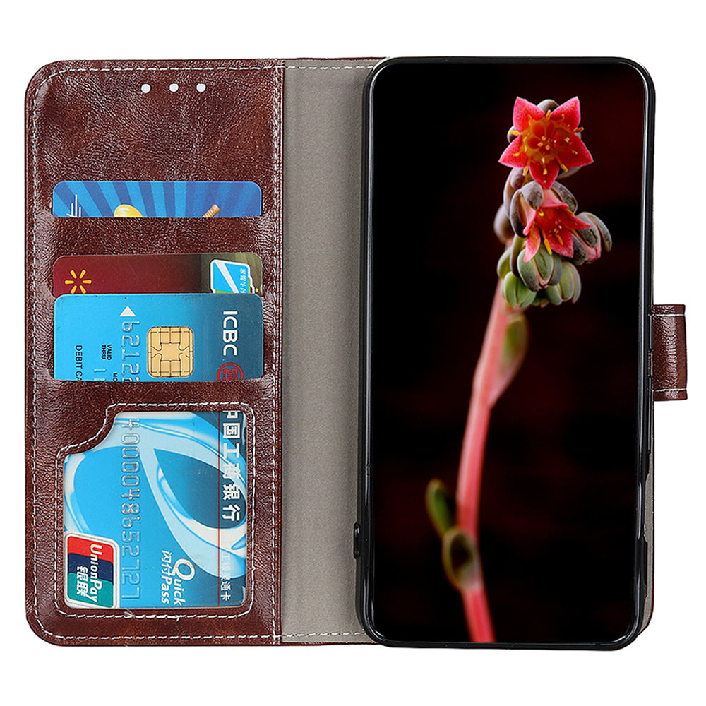 For Motorola Moto G Power 5G Wallet Stand Phone Leather Case Retro Crazy Horse Texture Phone Cover