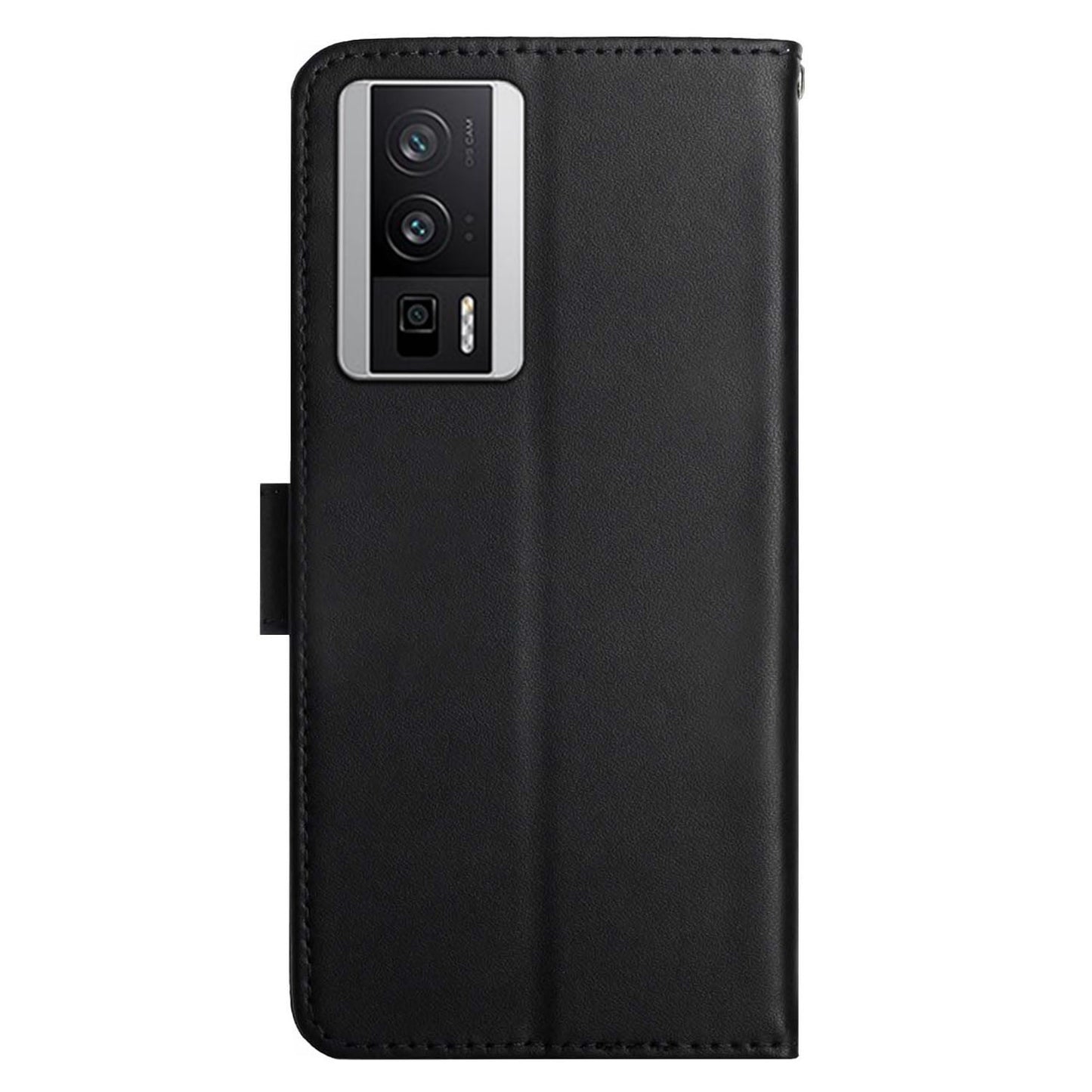 HT02 Wallet Phone Case for Xiaomi Poco F5 Pro 5G / Redmi K60 5G / K60 Pro 5G , Genuine Cow Leather Nappa Texture Stand Cover