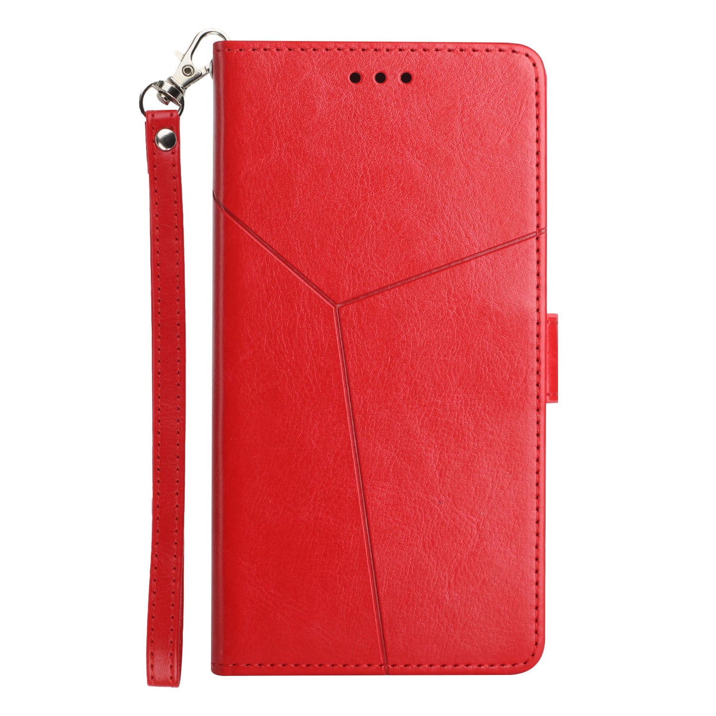 HT01 PU Leather Wallet Case for Xiaomi Poco F5 5G / Redmi Note 12 Turbo , Y-shaped Line Imprinted Stand Phone Cover