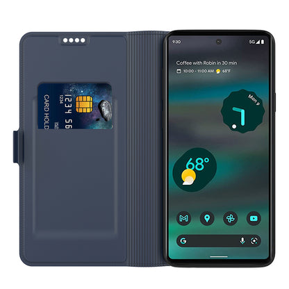 Card Holder Phone Case for Google Pixel 7a , PU Leather + TPU Full Protection Stand Cover