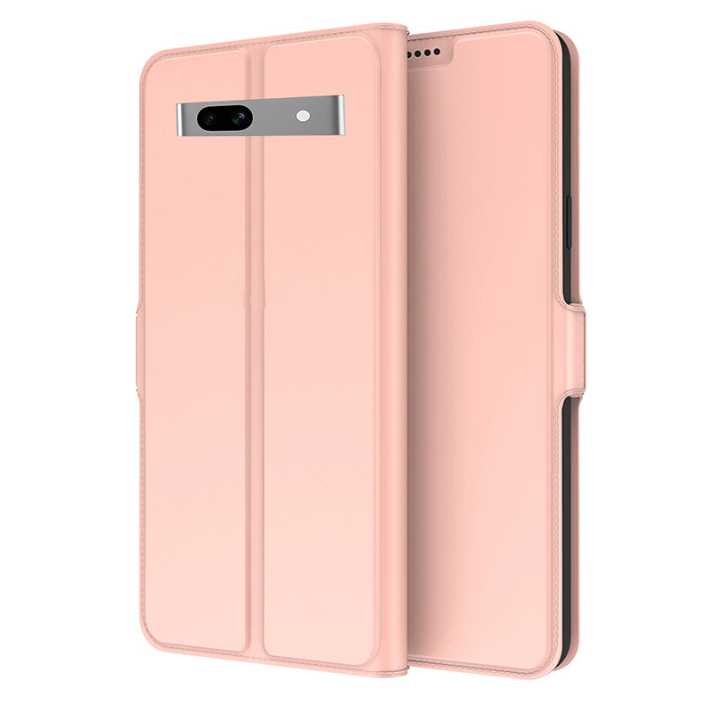 Card Holder Phone Case for Google Pixel 7a , PU Leather + TPU Full Protection Stand Cover