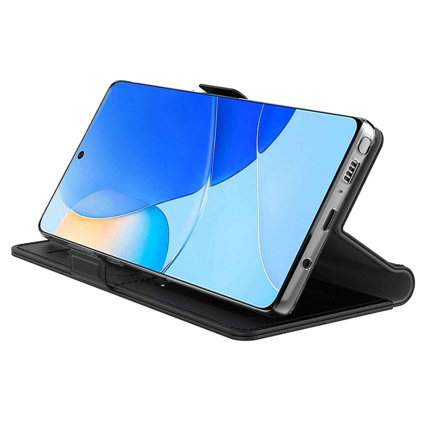 For Realme 11 5G (China) Card Holder Leather Case Mirror Design Stand Protective Phone Cover