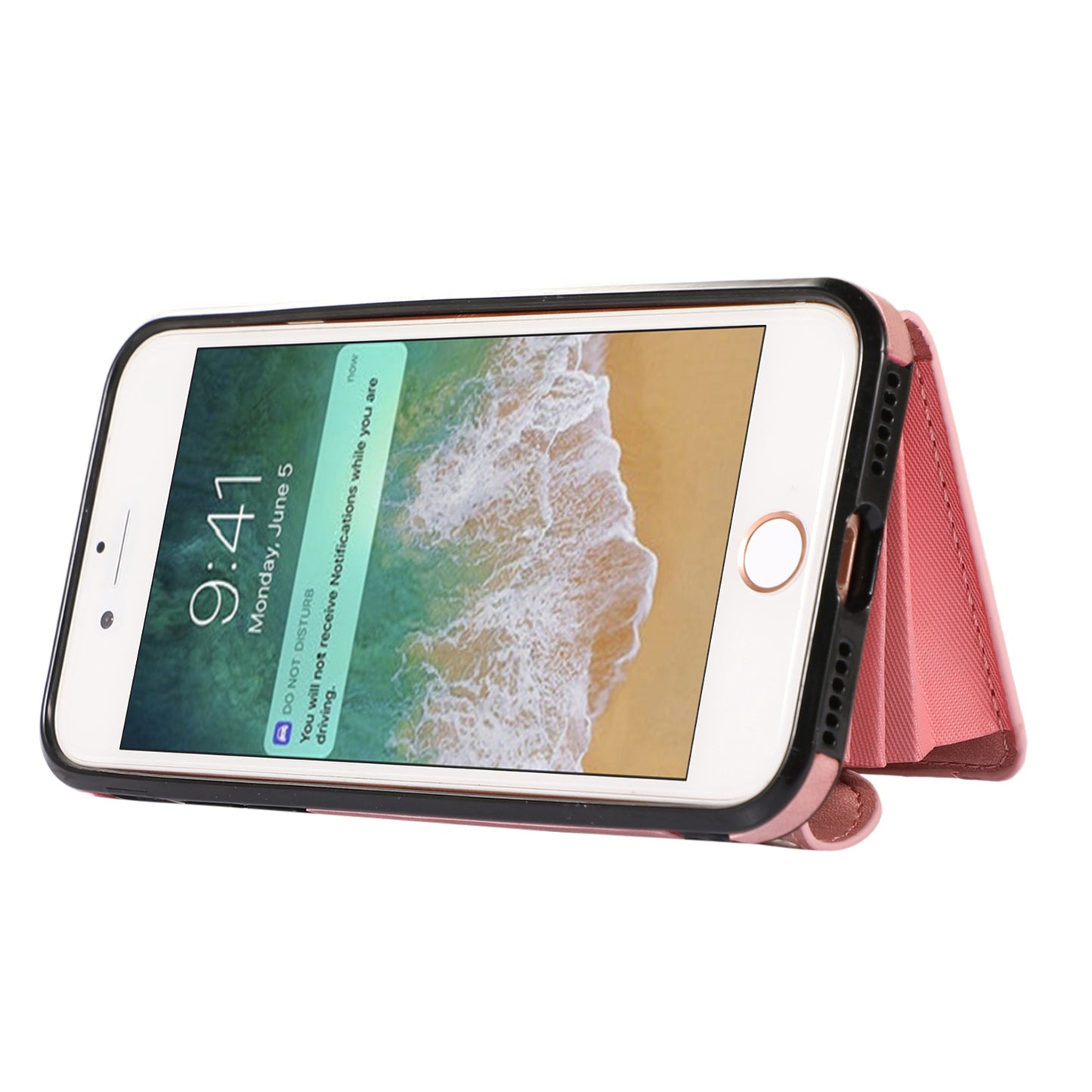 For iPhone 7 / 8 / SE (2020) / SE (2022) RFID Blocking Card Bag Phone Case Kickstand PU Leather+TPU Cover