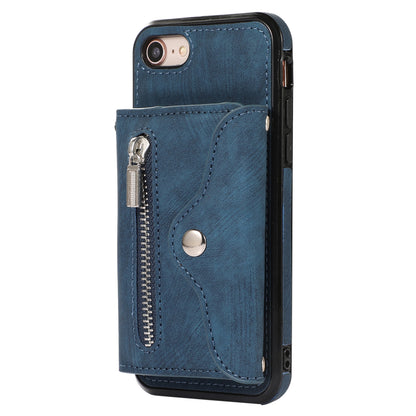 For iPhone 7 / 8 / SE (2020) / SE (2022) RFID Blocking Card Bag Phone Case Kickstand PU Leather+TPU Cover