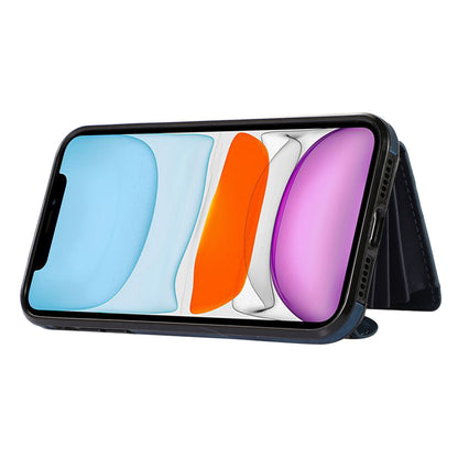 PU Leather+TPU Cover for iPhone 11 RFID Blocking Card Bag Phone Case with Kickstand