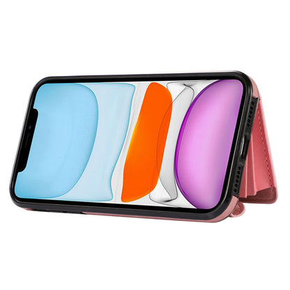 PU Leather+TPU Cover for iPhone 11 RFID Blocking Card Bag Phone Case with Kickstand
