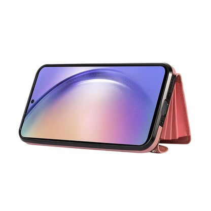 For Samsung Galaxy A54 5G RFID Blocking Mobile Phone Cover Card Bag Kickstand PU Leather Coated TPU Cover