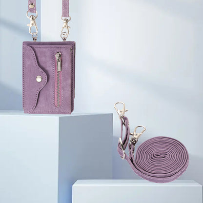 Kickstand Phone Case for Samsung Galaxy Z Flip4 5G RFID Blocking Card Bag PU Leather+TPU Cover