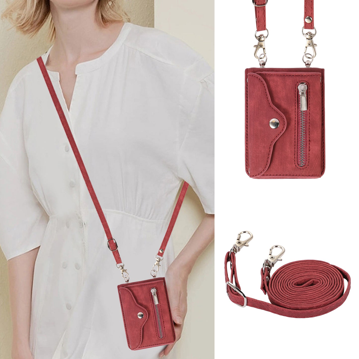 Kickstand Phone Case for Samsung Galaxy Z Flip4 5G RFID Blocking Card Bag PU Leather+TPU Cover