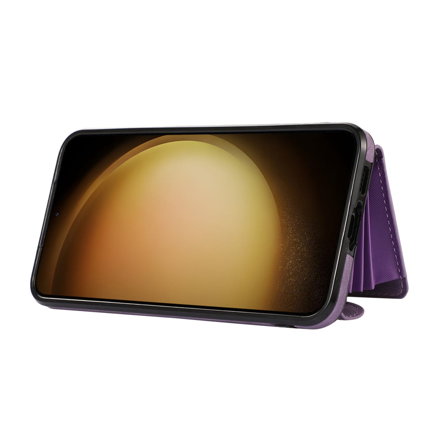 For Samsung Galaxy S23+ RFID Blocking Card Bag Shockproof Phone Case Kickstand PU Leather+TPU Cover