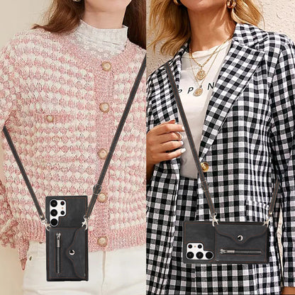 Kickstand Shell for Samsung Galaxy S23 Ultra RFID Blocking Card Bag Phone Case PU Leather+TPU Cover