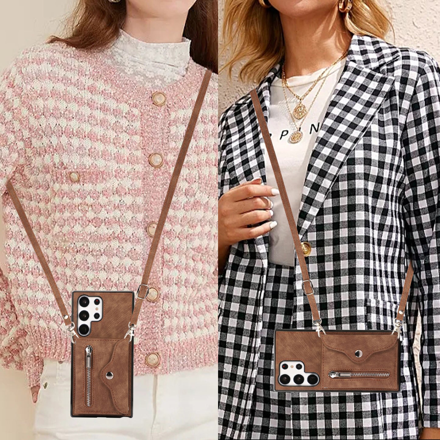 Kickstand Shell for Samsung Galaxy S23 Ultra RFID Blocking Card Bag Phone Case PU Leather+TPU Cover