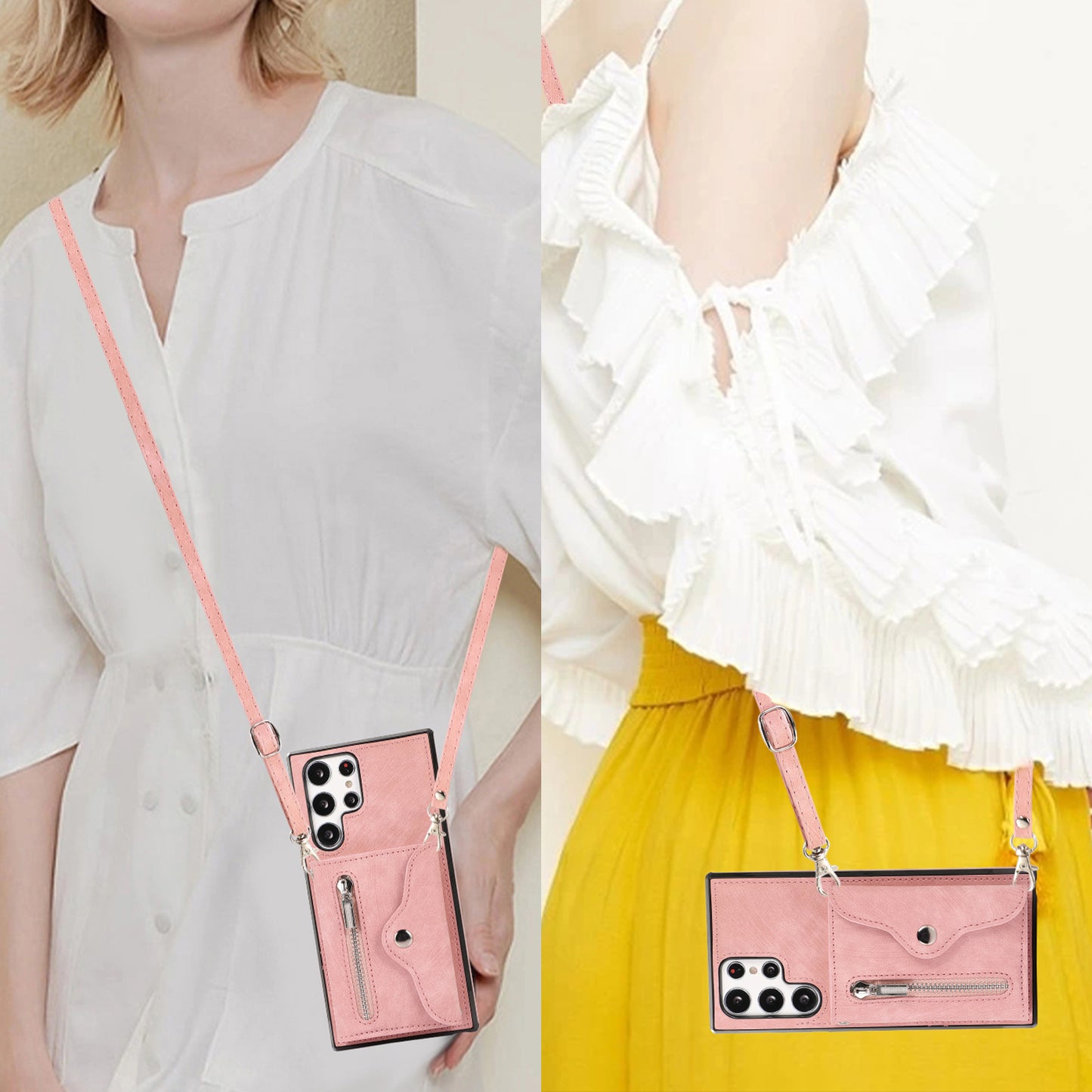 For Samsung Galaxy S22 Ultra 5G PU Leather+TPU Phone Case RFID Blocking Card Bag Cover with Kickstand