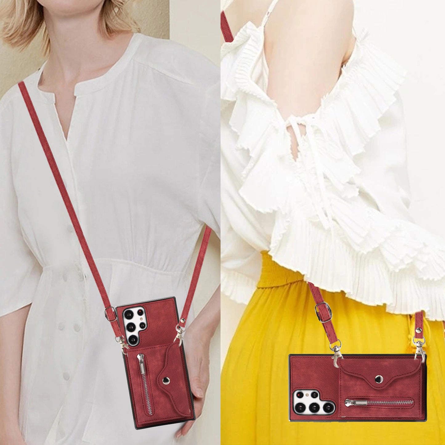 For Samsung Galaxy S22 Ultra 5G PU Leather+TPU Phone Case RFID Blocking Card Bag Cover with Kickstand