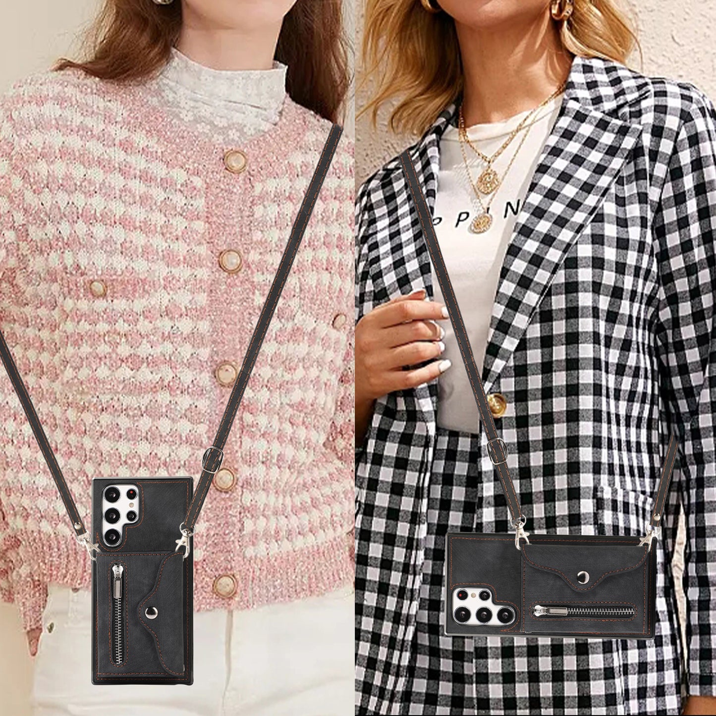 For Samsung Galaxy S22 Ultra 5G PU Leather+TPU Phone Case RFID Blocking Card Bag Cover with Kickstand