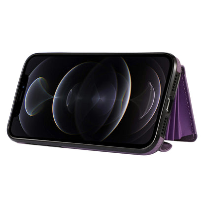 For iPhone 12 Pro Max 6.7 inch PU Leather+TPU Phone Case RFID Blocking Card Bag Kickstand Cover with 2 Straps