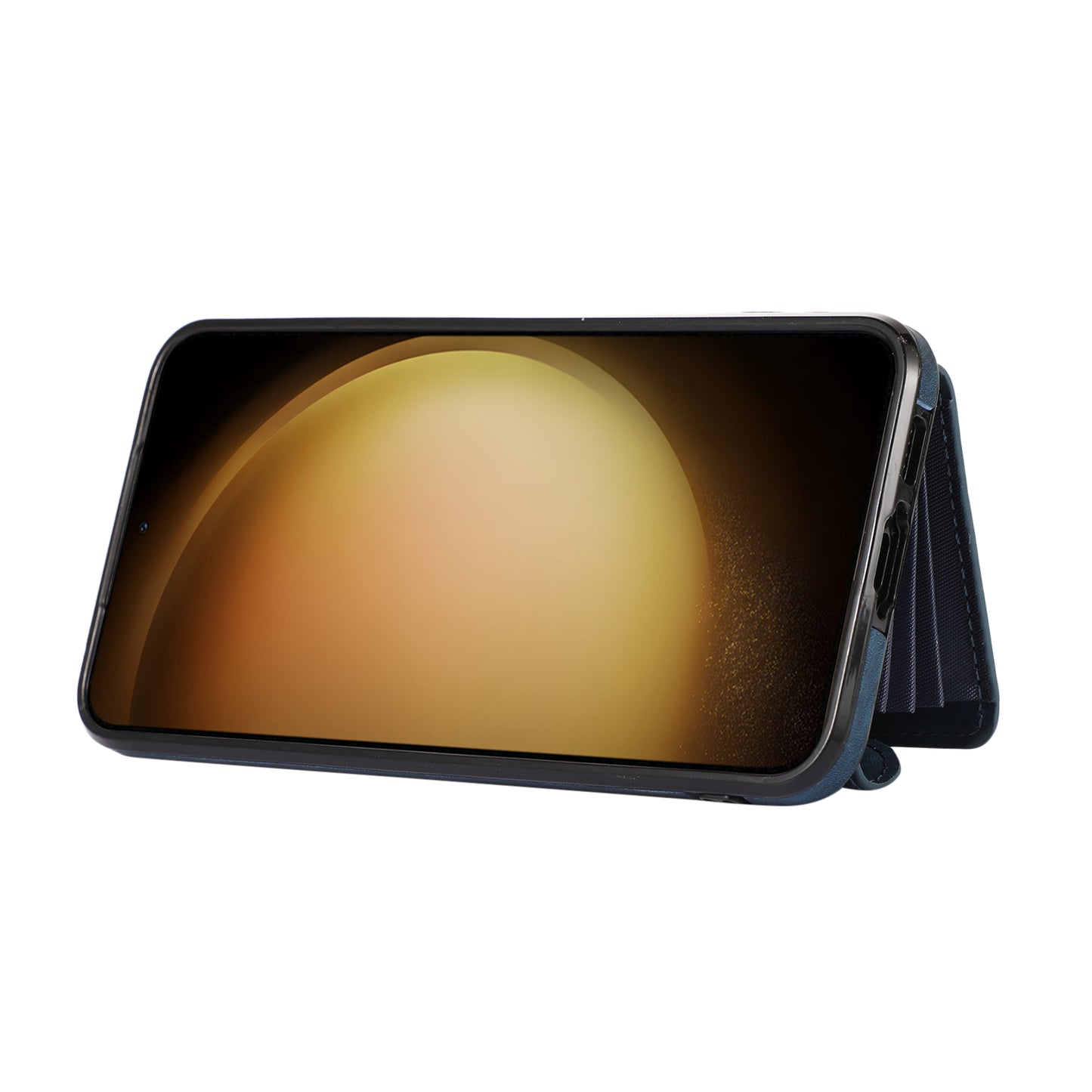 Anti-Dust PU Leather+TPU Phone Case for Samsung Galaxy S23 RFID Blocking Card Bag Kickstand Cover