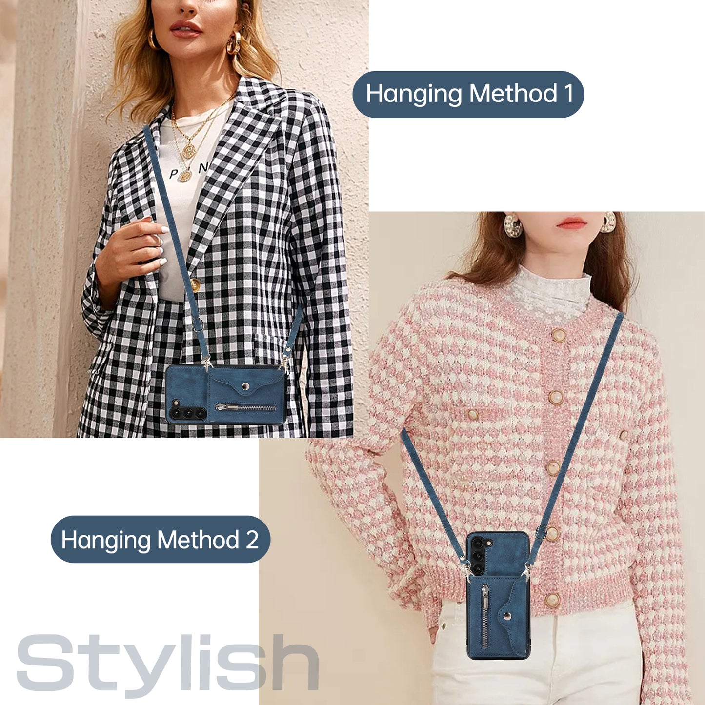 Anti-Dust PU Leather+TPU Phone Case for Samsung Galaxy S23 RFID Blocking Card Bag Kickstand Cover