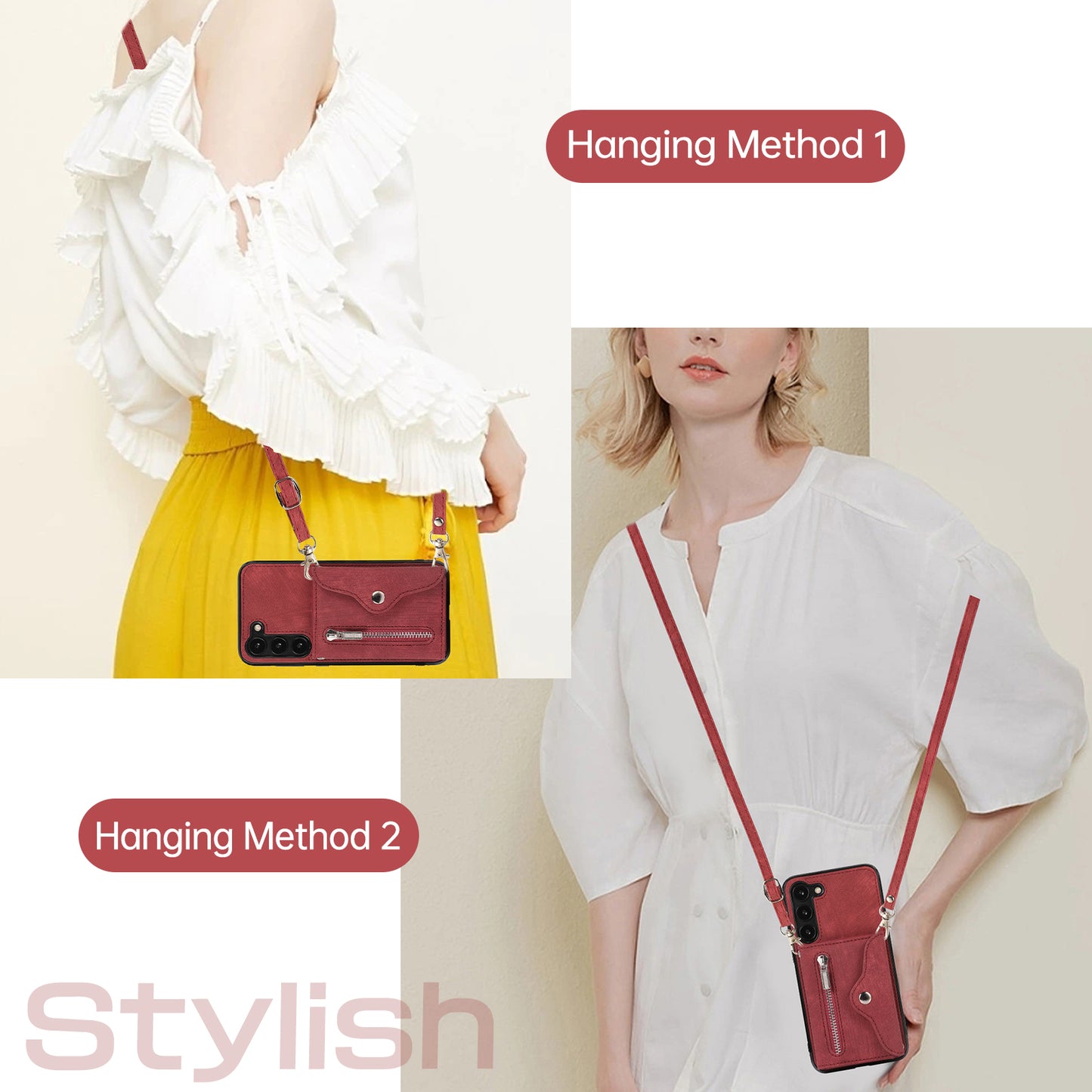 Anti-Dust PU Leather+TPU Phone Case for Samsung Galaxy S23 RFID Blocking Card Bag Kickstand Cover