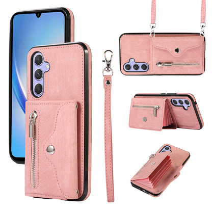 For Samsung Galaxy A34 5G Anti-Scratch Phone Case Kickstand PU Leather+TPU RFID Blocking Card Bag Cover