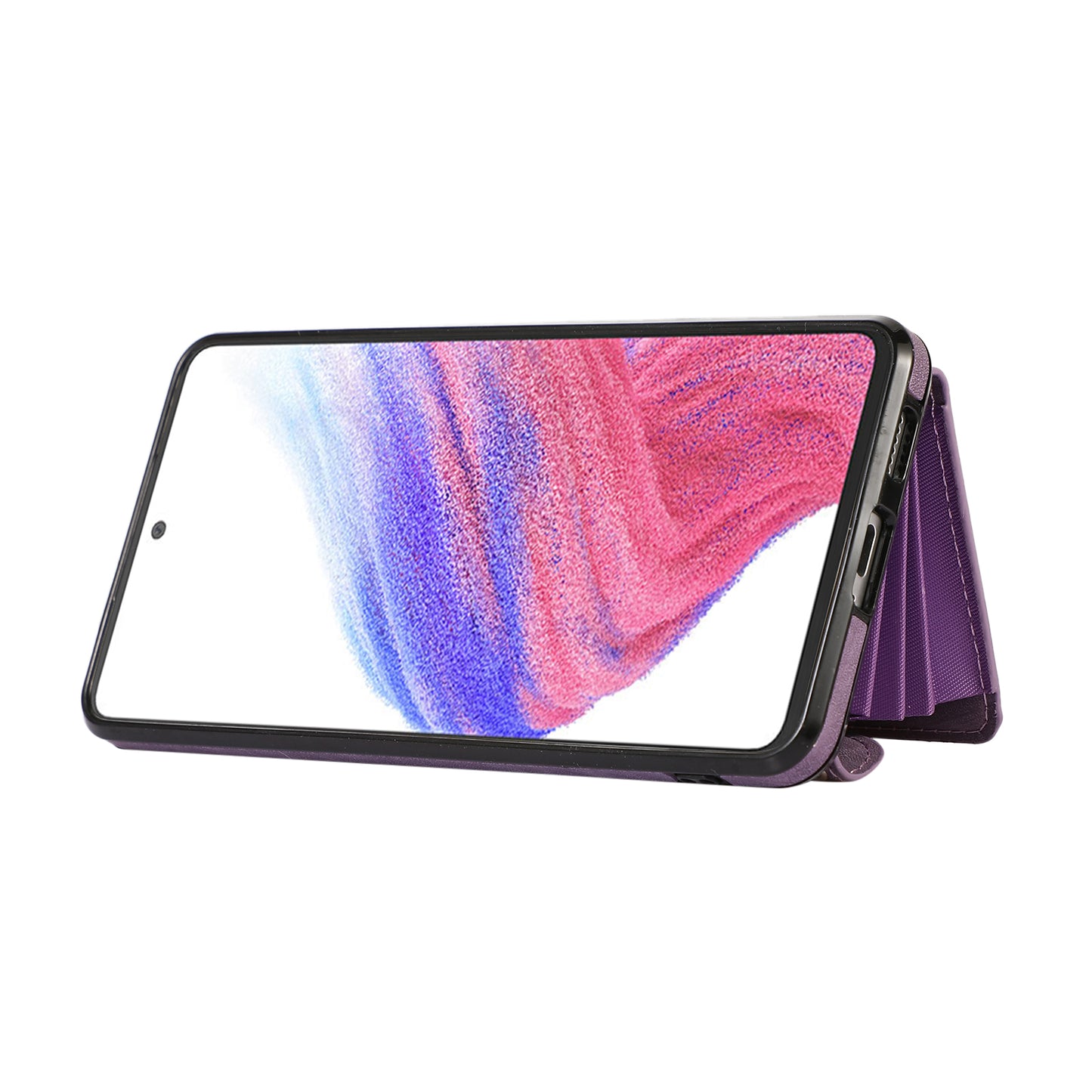 For Samsung Galaxy A52 4G / A52s 5G / A52 5G Smartphone Case RFID Blocking Card Holder Kickstand PU Leather+TPU Cover