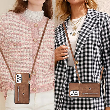 For Samsung Galaxy A52 4G / A52s 5G / A52 5G Smartphone Case RFID Blocking Card Holder Kickstand PU Leather+TPU Cover