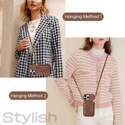 For iPhone 14 Pro PU Leather+TPU Scratch Proof Phone Case Kickstand Cover with RFID Blocking Card Bag