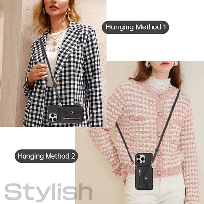 Mobile Phone Case for iPhone 13 Pro Max 6.7 inch PU Leather+TPU Kickstand RFID Blocking Card Bag Back Cover