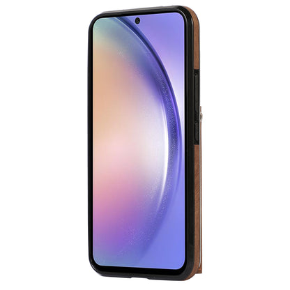 Smartphone Case for Samsung Galaxy A13 5G PU Leather+TPU Kickstand Shell with RFID Blocking Card Bag