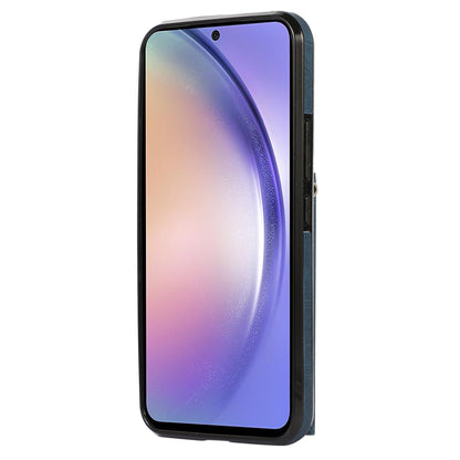 Smartphone Case for Samsung Galaxy A13 5G PU Leather+TPU Kickstand Shell with RFID Blocking Card Bag