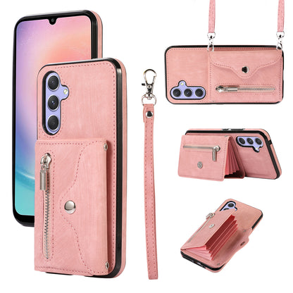 For Samsung Galaxy A24 4G Wallet Design Phone Case RFID Blocking Card Bag Kickstand PU Leather+TPU Cover