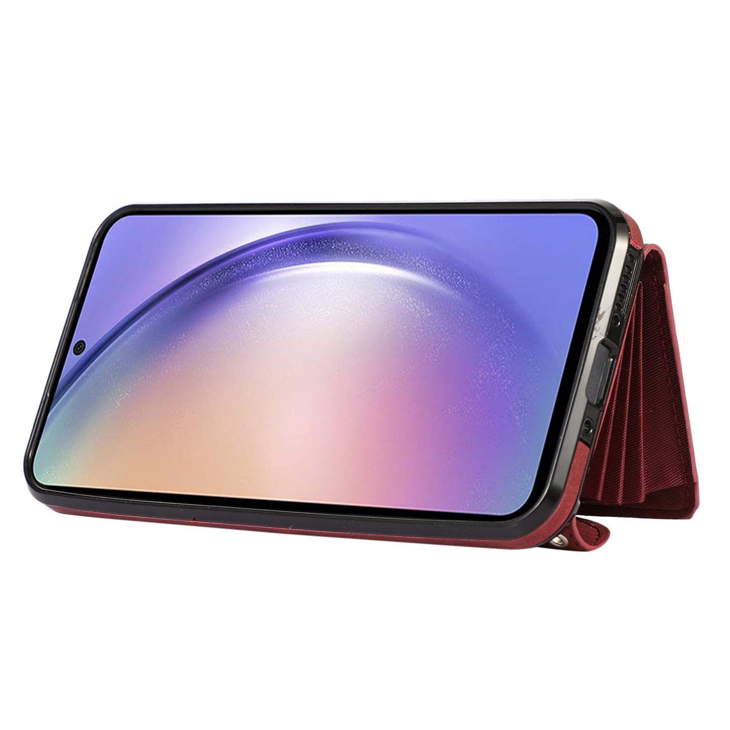 For Samsung Galaxy A24 4G Wallet Design Phone Case RFID Blocking Card Bag Kickstand PU Leather+TPU Cover