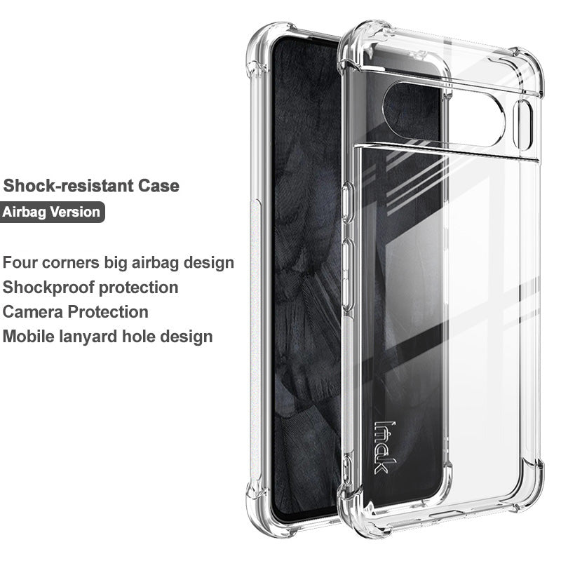 IMAK Clear Case for Google Pixel 8 Pro , Soft TPU Drop Resistant Phone Back Protector Cover