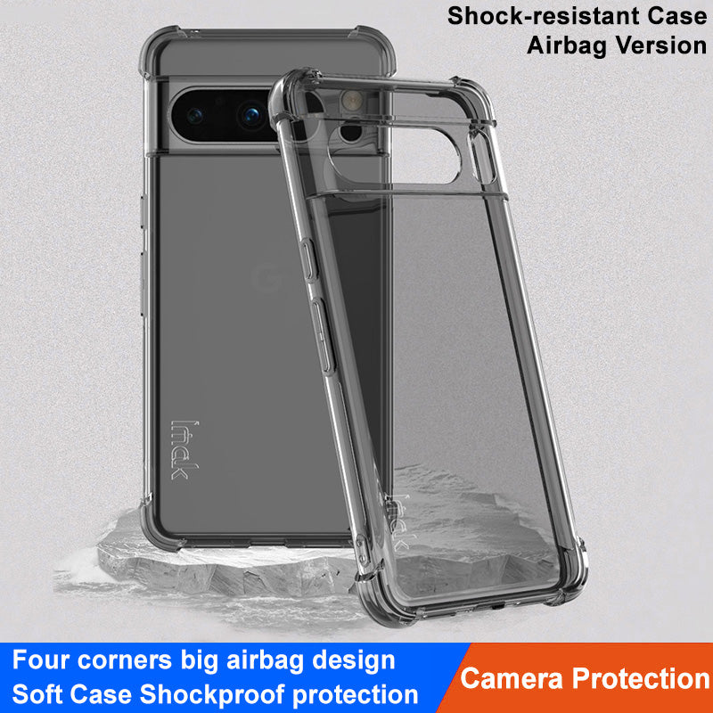 IMAK Clear Case for Google Pixel 8 Pro , Soft TPU Drop Resistant Phone Back Protector Cover