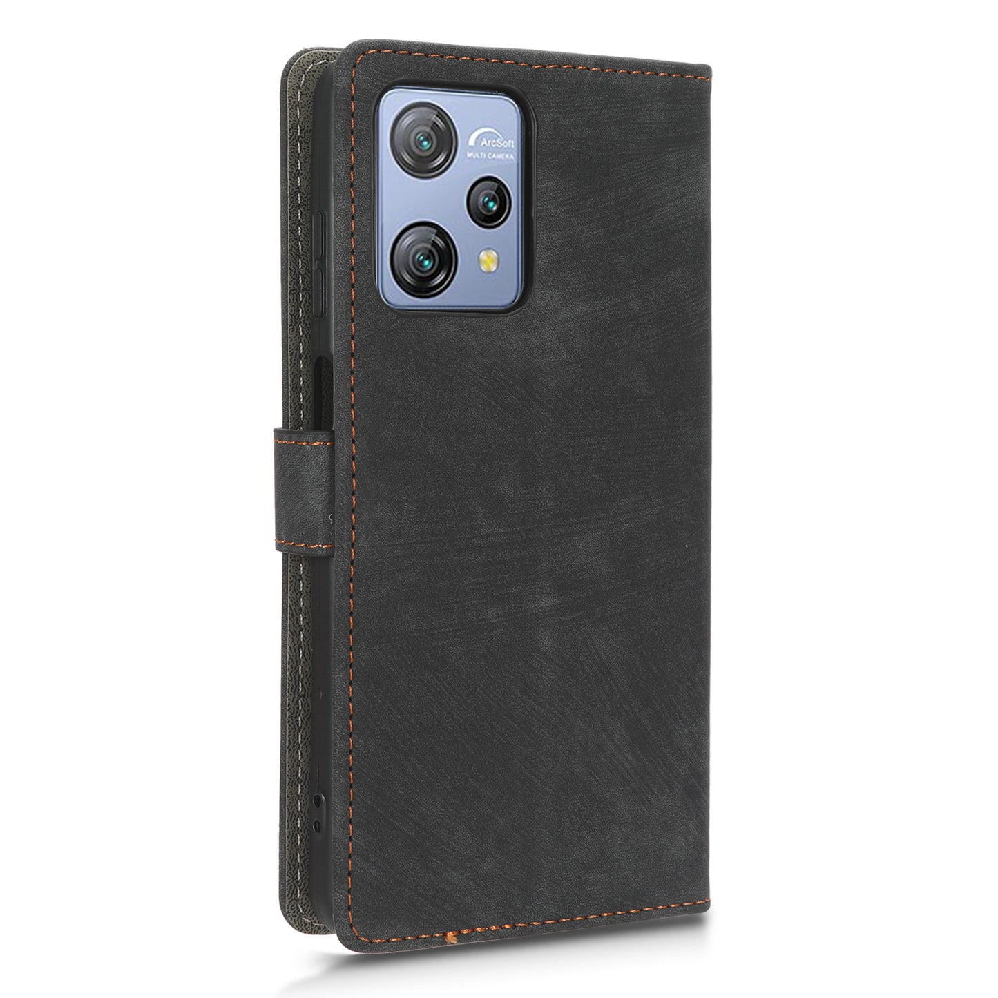 RFID Blocking Wallet Cover for Blackview A53 / A53 Pro , PU Leather Foldable Stand Phone Case with Strap