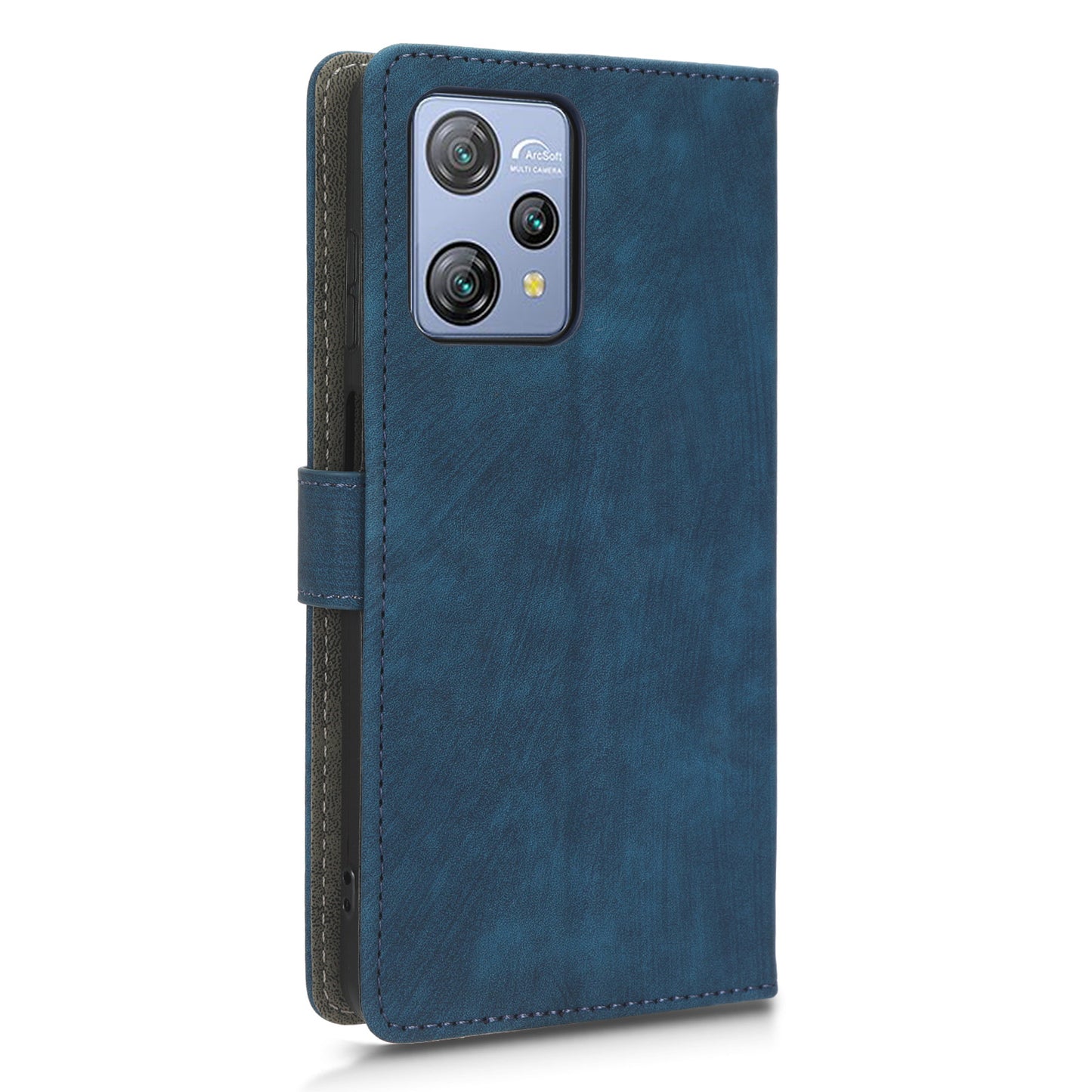RFID Blocking Wallet Cover for Blackview A53 / A53 Pro , PU Leather Foldable Stand Phone Case with Strap