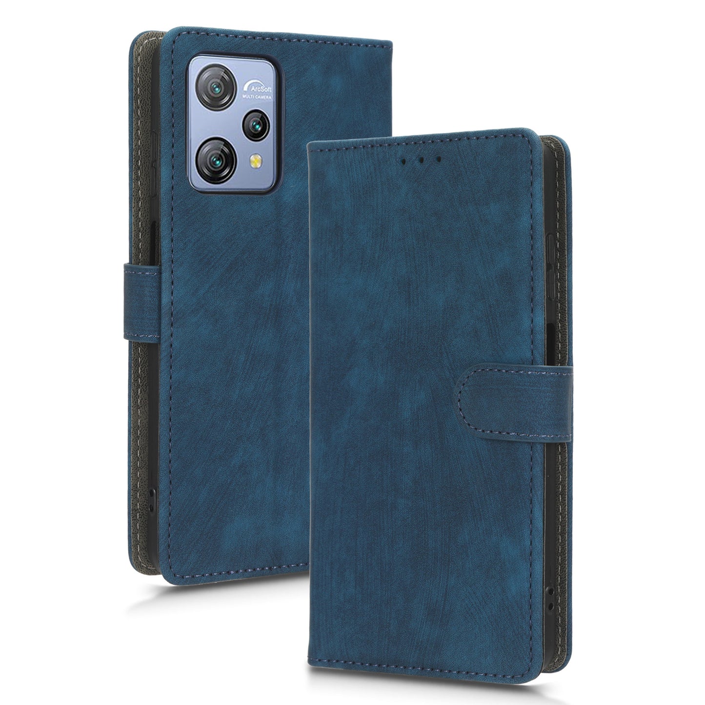 RFID Blocking Wallet Cover for Blackview A53 / A53 Pro , PU Leather Foldable Stand Phone Case with Strap