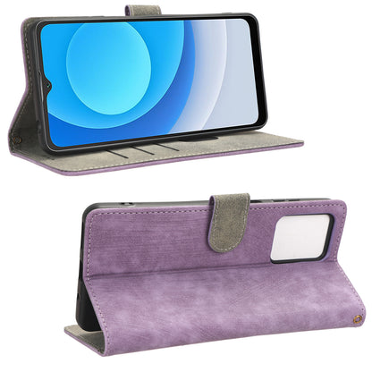 RFID Blocking Wallet Cover for Blackview A53 / A53 Pro , PU Leather Foldable Stand Phone Case with Strap