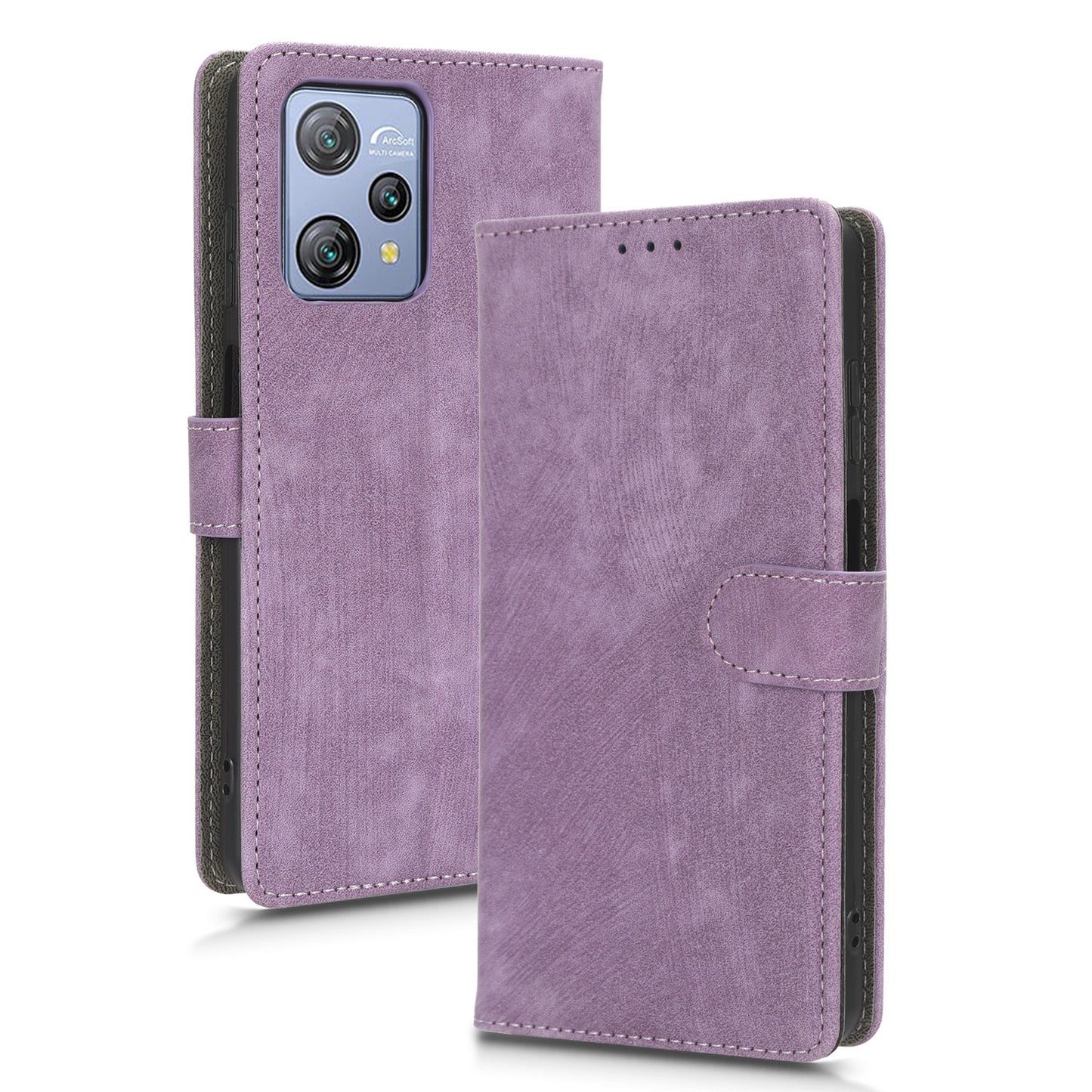 RFID Blocking Wallet Cover for Blackview A53 / A53 Pro , PU Leather Foldable Stand Phone Case with Strap