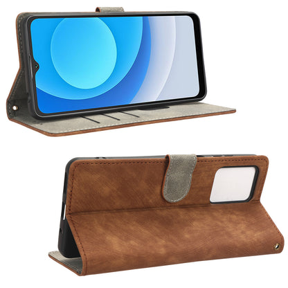RFID Blocking Wallet Cover for Blackview A53 / A53 Pro , PU Leather Foldable Stand Phone Case with Strap
