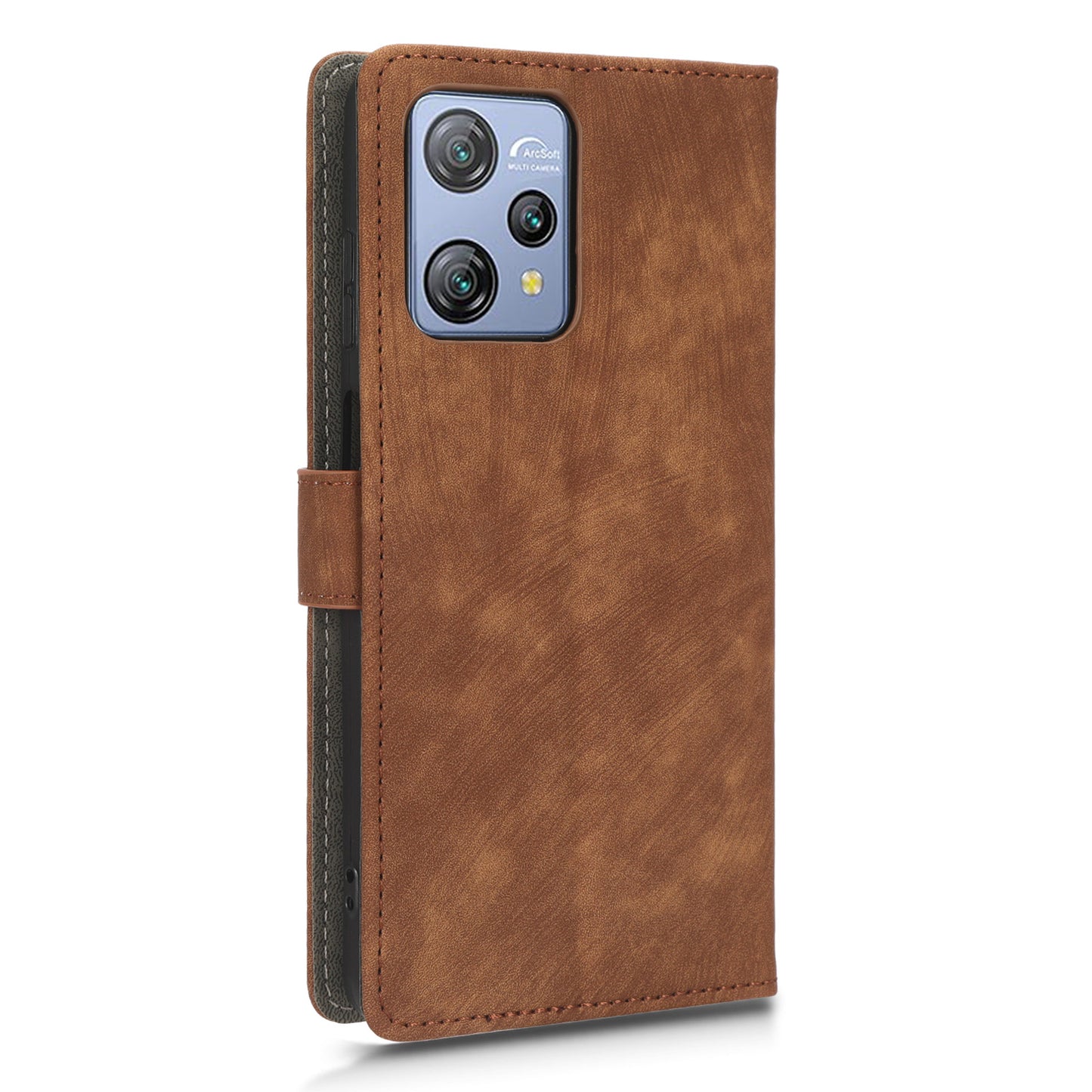 RFID Blocking Wallet Cover for Blackview A53 / A53 Pro , PU Leather Foldable Stand Phone Case with Strap