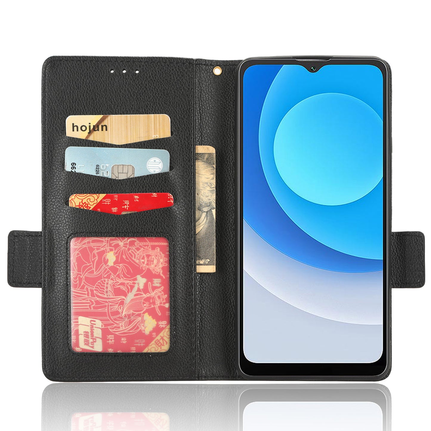 Litchi Texture Leather Case for Blackview A53 / A53 Pro Viewing Stand Phone Wallet Cover