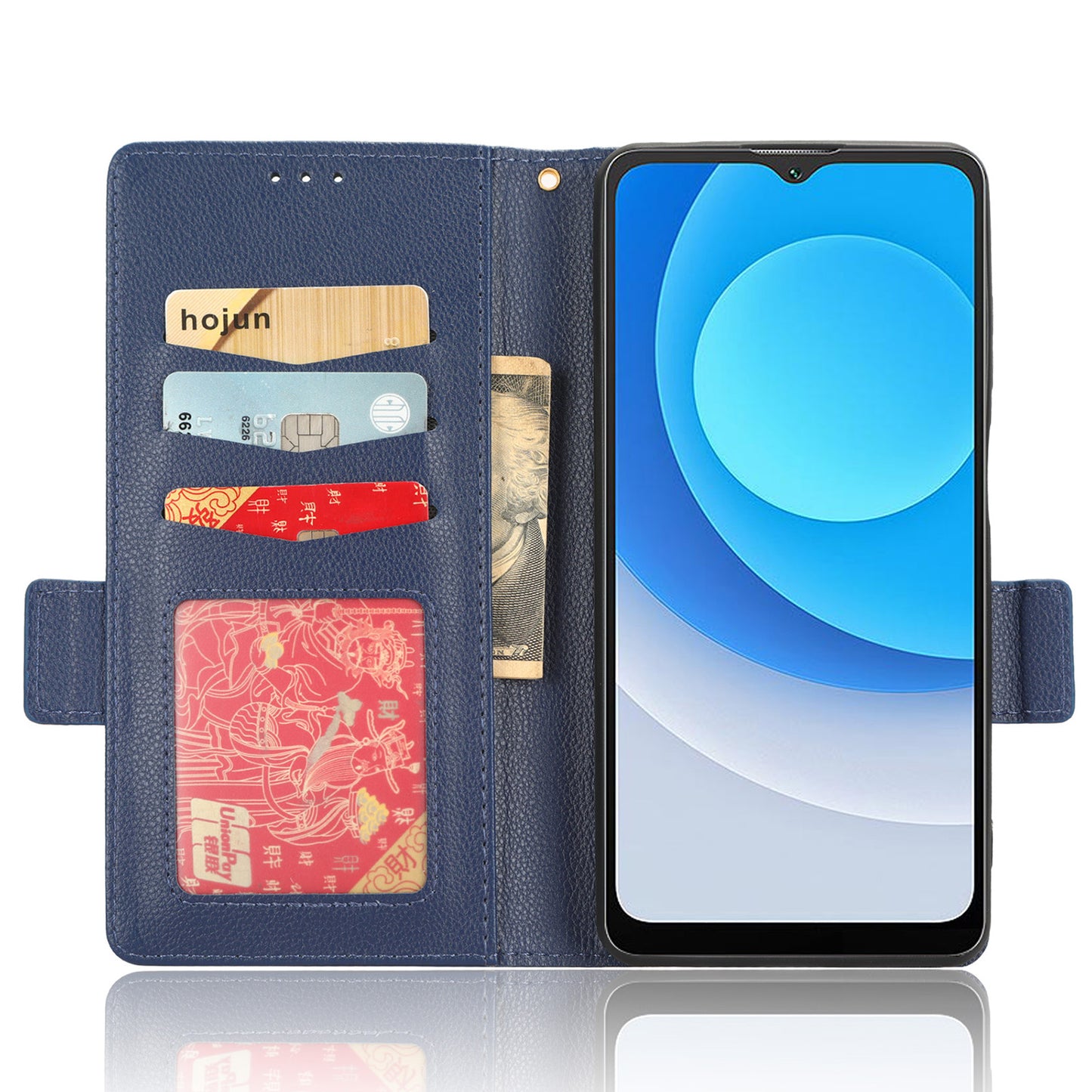 Litchi Texture Leather Case for Blackview A53 / A53 Pro Viewing Stand Phone Wallet Cover
