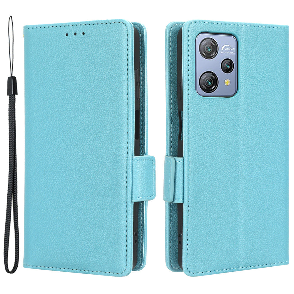 Litchi Texture Leather Case for Blackview A53 / A53 Pro Viewing Stand Phone Wallet Cover