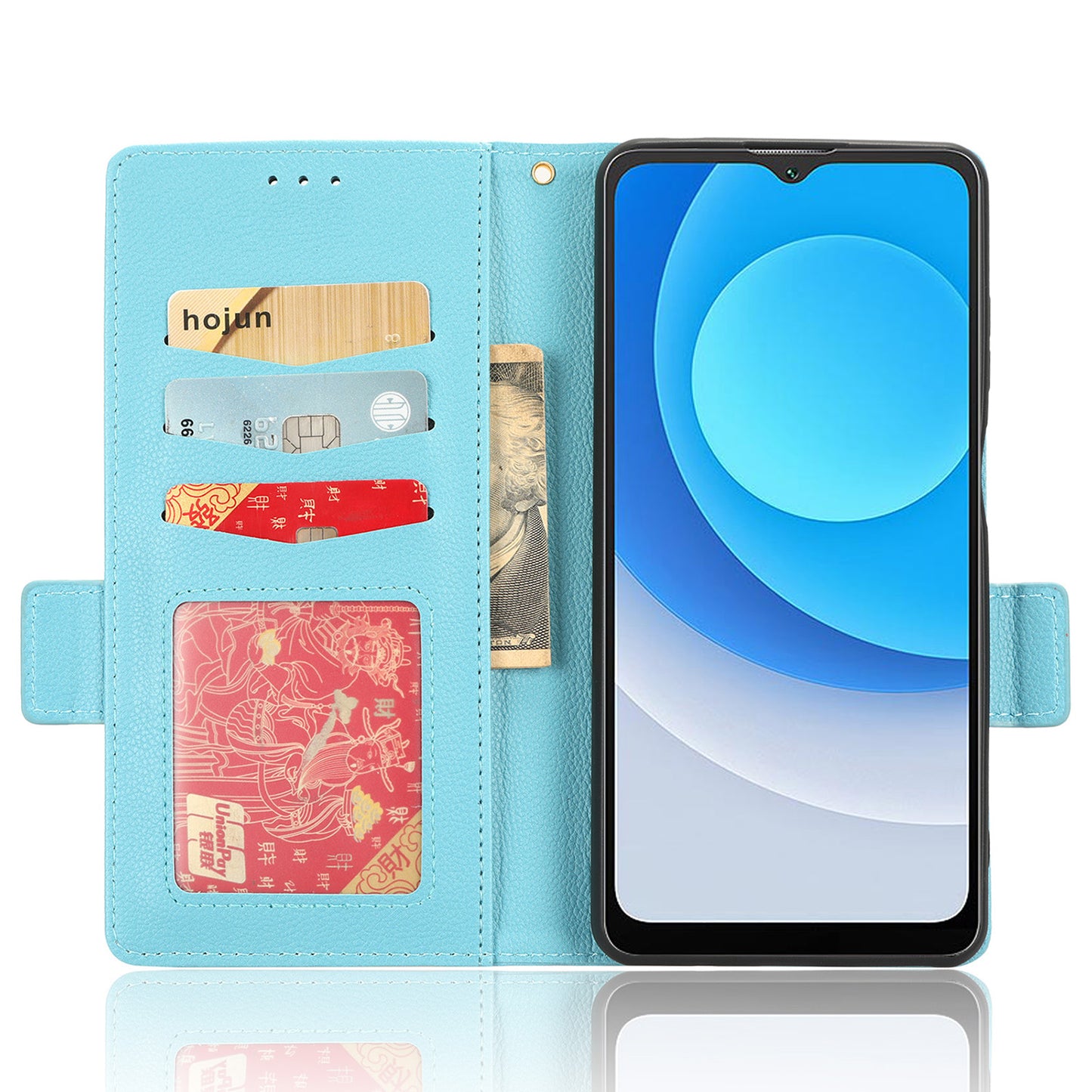Litchi Texture Leather Case for Blackview A53 / A53 Pro Viewing Stand Phone Wallet Cover