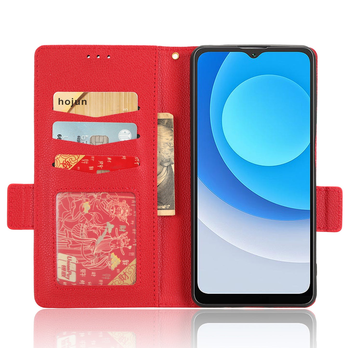 Litchi Texture Leather Case for Blackview A53 / A53 Pro Viewing Stand Phone Wallet Cover