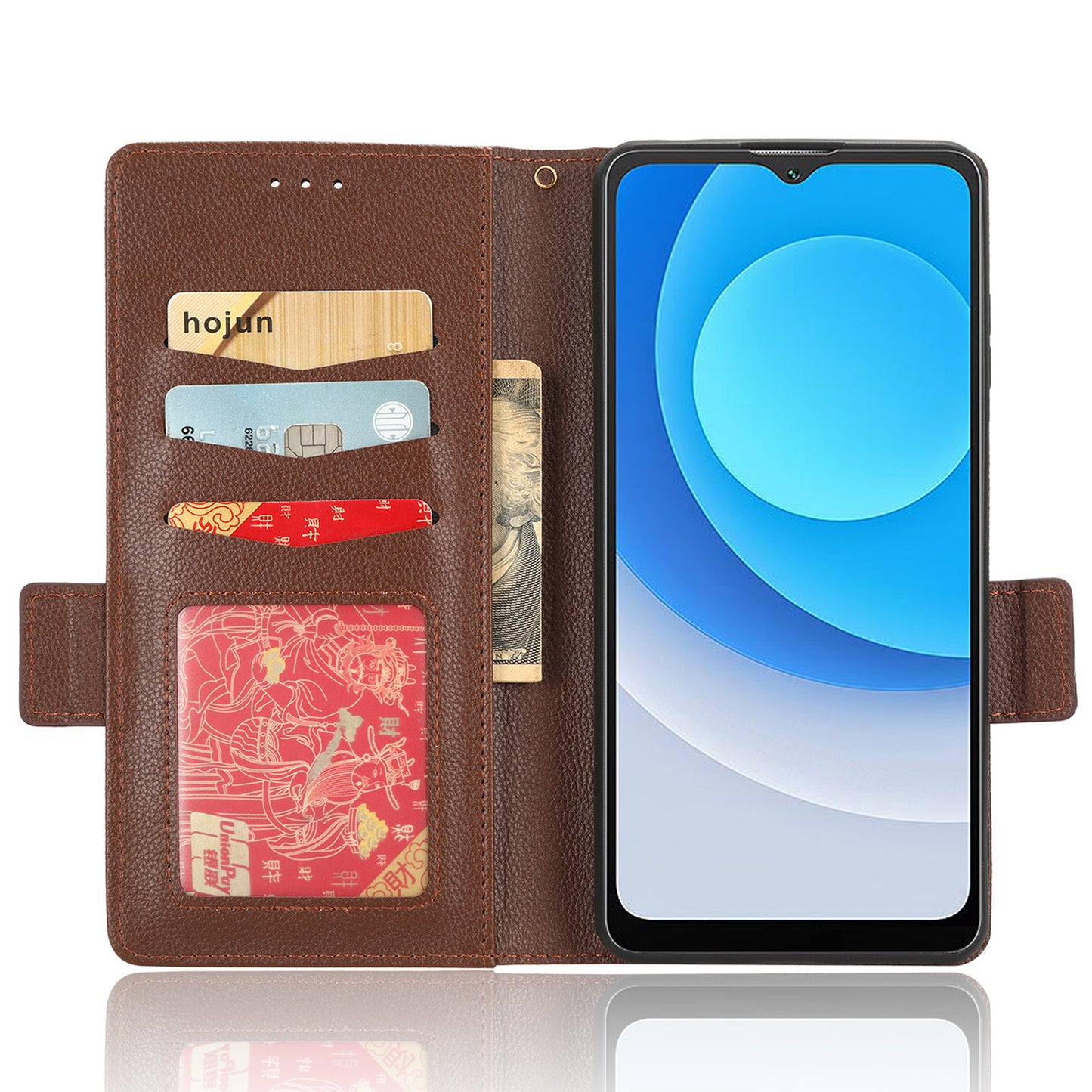 Litchi Texture Leather Case for Blackview A53 / A53 Pro Viewing Stand Phone Wallet Cover