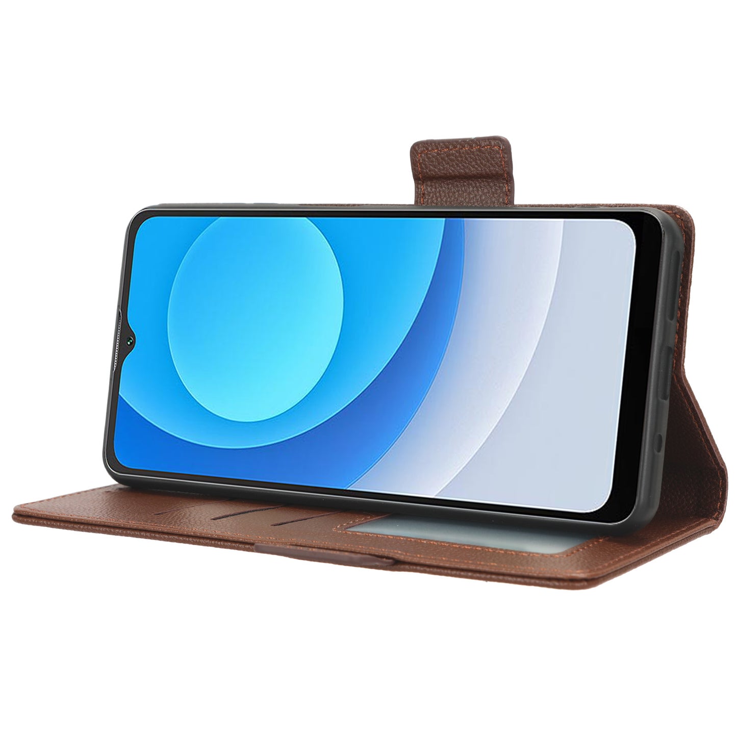 Litchi Texture Leather Case for Blackview A53 / A53 Pro Viewing Stand Phone Wallet Cover